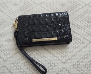 Brahmin Black Croc-Embossed Wallet